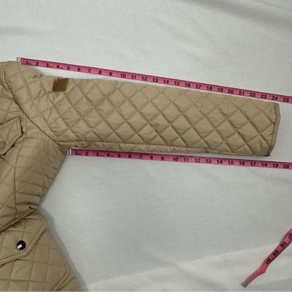 Tommy Hilfiger Women's Size Medium Beige Diamond Quilted Barn Jacket - Picture 13 of 16